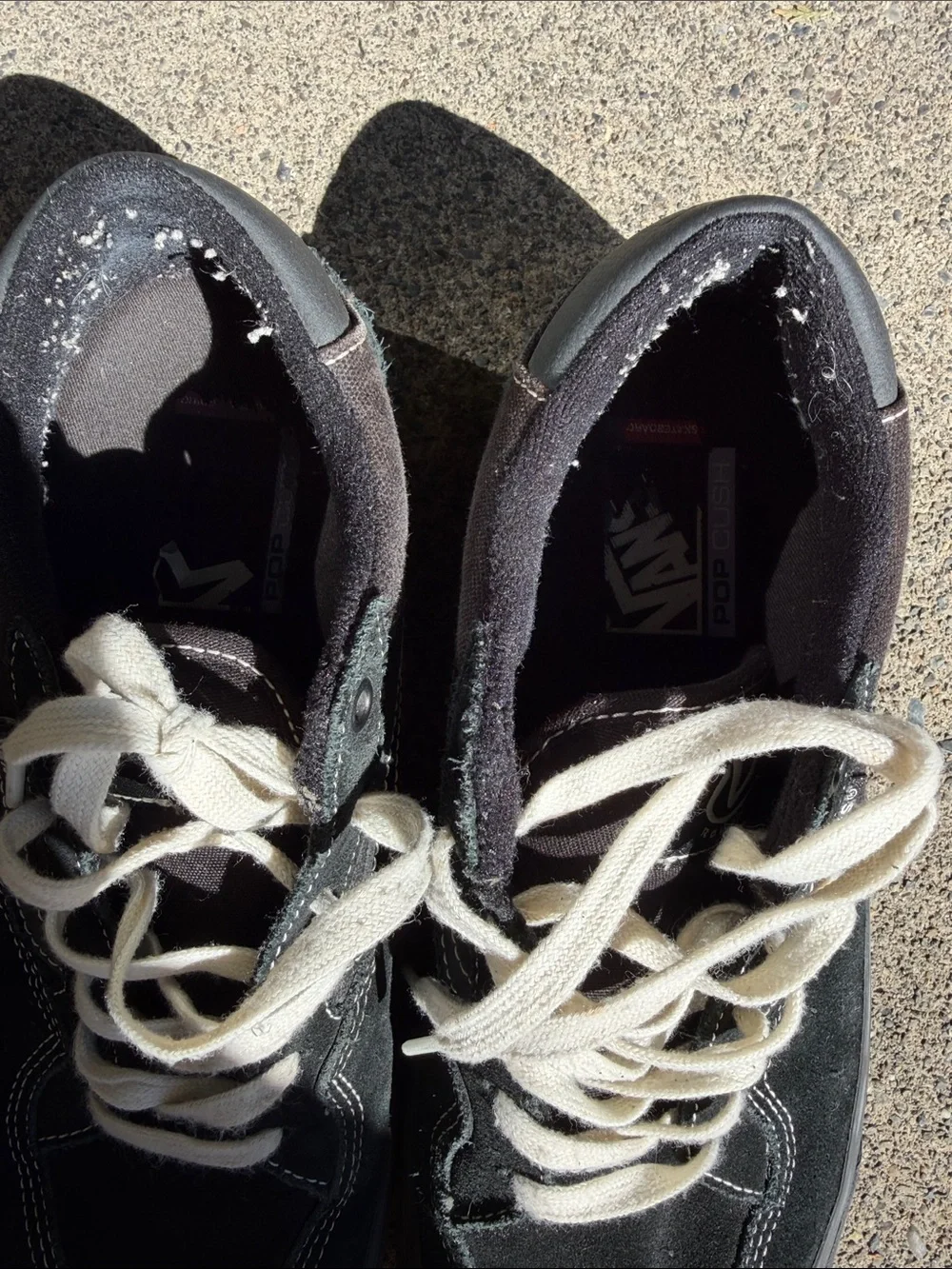 Men's Black Vans Canvas Lace-Up Sneakers